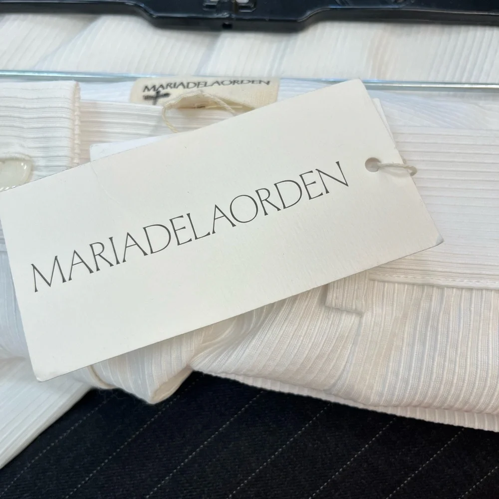 NWT Mariadelaorden niza white pants size 4 (36)